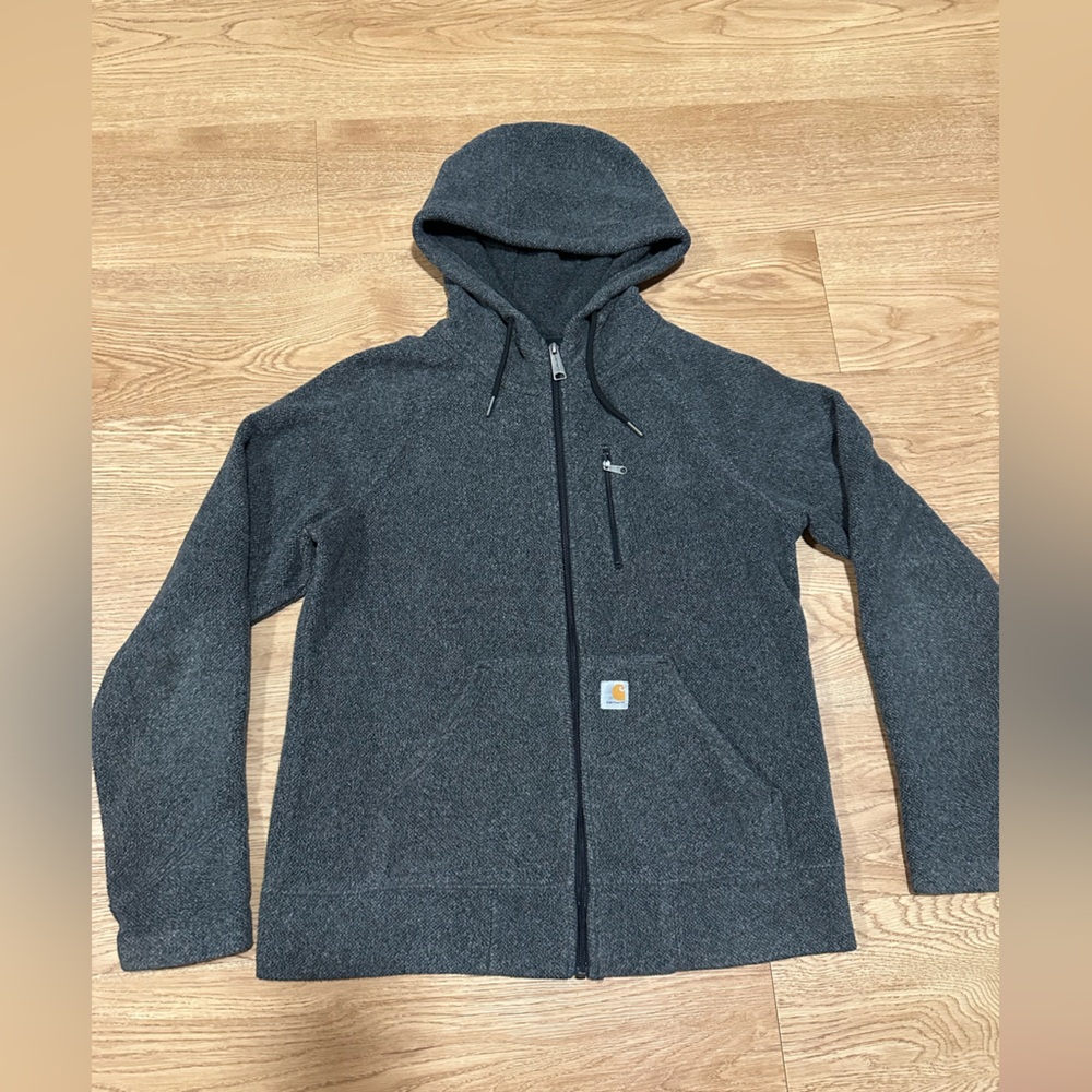 Carhartt Dark Gray fleece zip up jacket